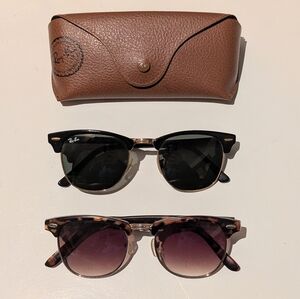 Ray Ban Club Master Sunglasses with Case plus Similar Turtle Shell Sunglasses